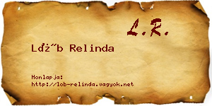 Löb Relinda névjegykártya
